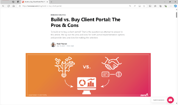 Build vs. Buy Client Portal Article