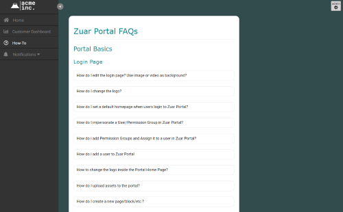 Zuar Services Portal